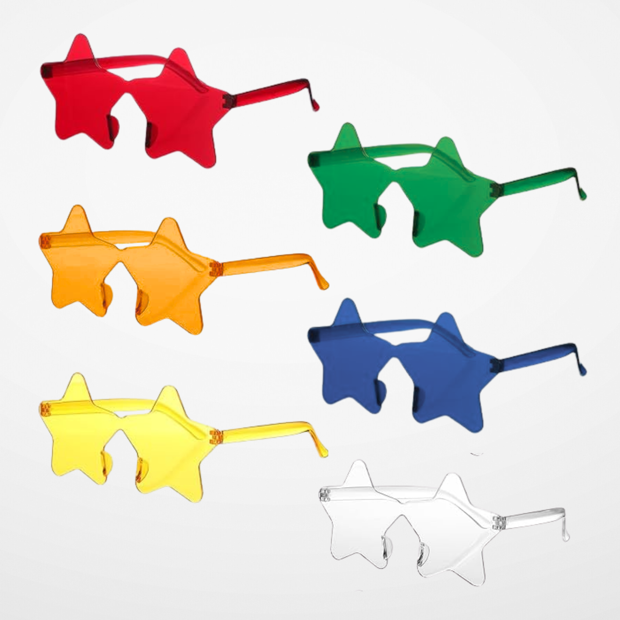 Tinted Frameless Star Glasses